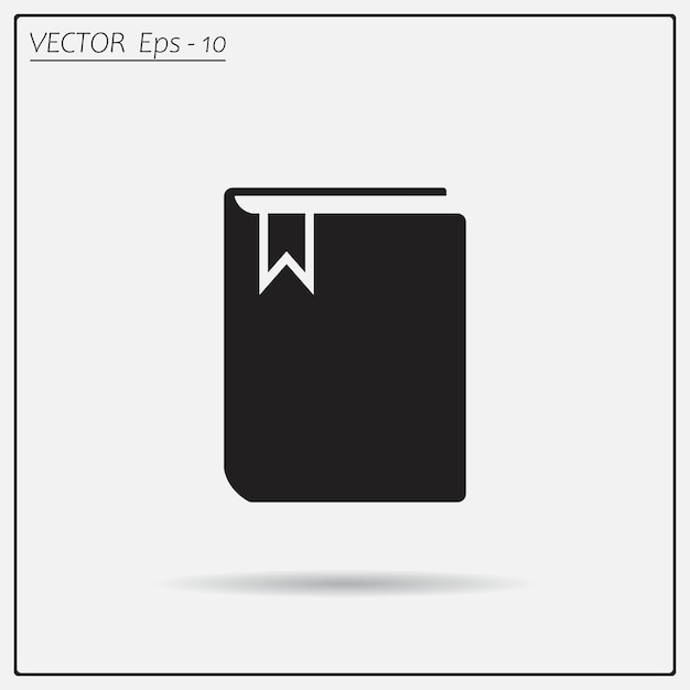 Símbolo del libro Ilustración vectorial sobre un fondo claro Eps 10
