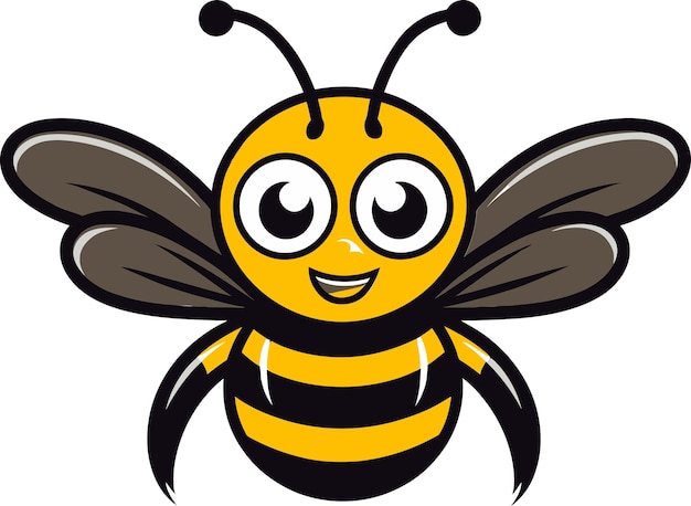 Vector símbolo de liderazgo de abeja de miel insignia del rey abeja
