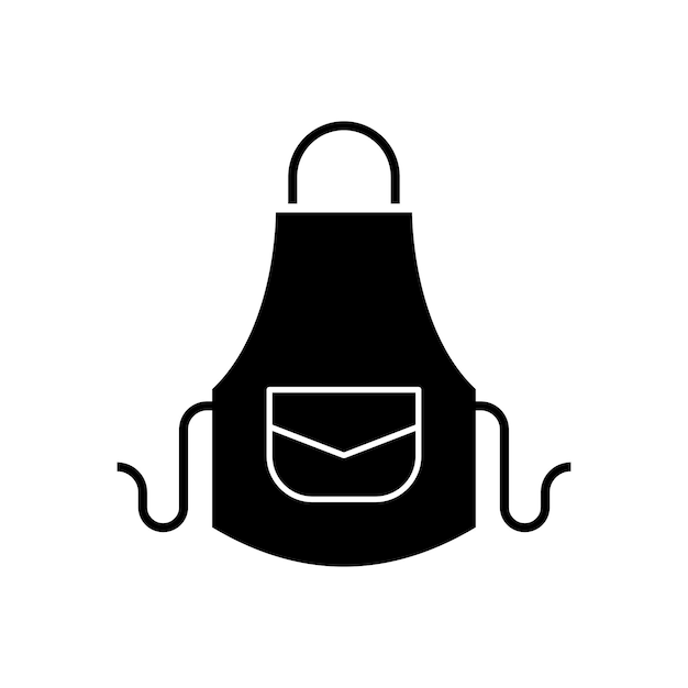 Símbolo de línea del icono del delantal Prenda de protección delantal de cocina Ilustración vectorial del icono vectorial plano