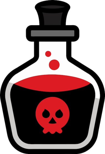 Símbolo líquido rojo venenoso Ilustración vectorial
