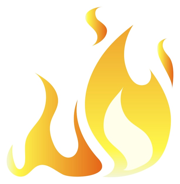 Símbolo de llama tribal Icono de fuego Quema de gradiente