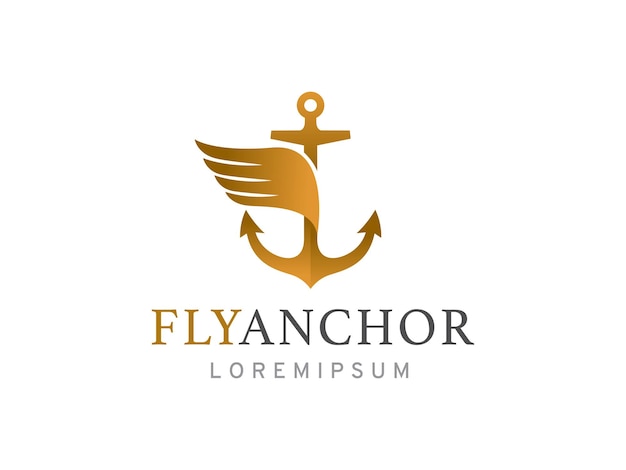 Símbolo del logotipo del anclaje o plantilla del icono
