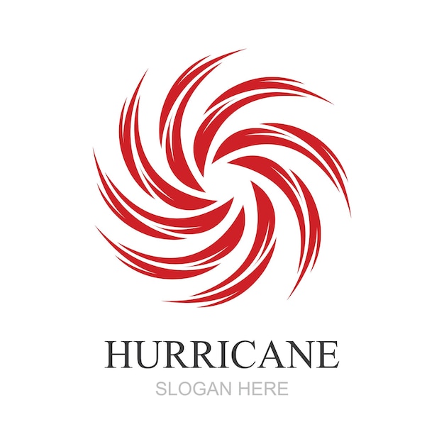 Símbolo del logotipo del huracán icono ilustración de la compañía vectorial