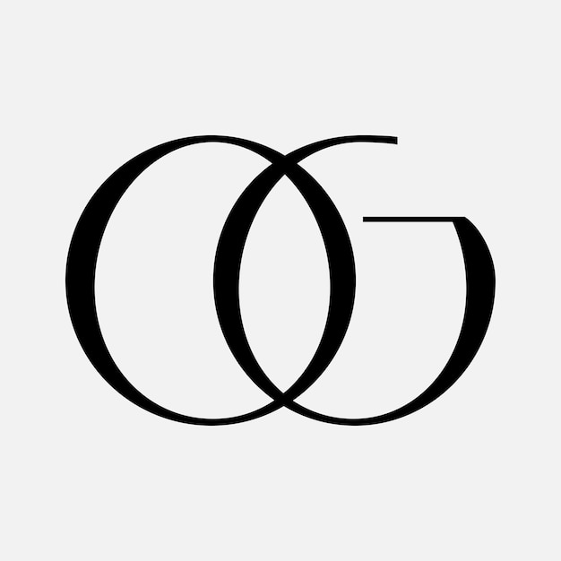 el símbolo del logotipo de la letra inicial