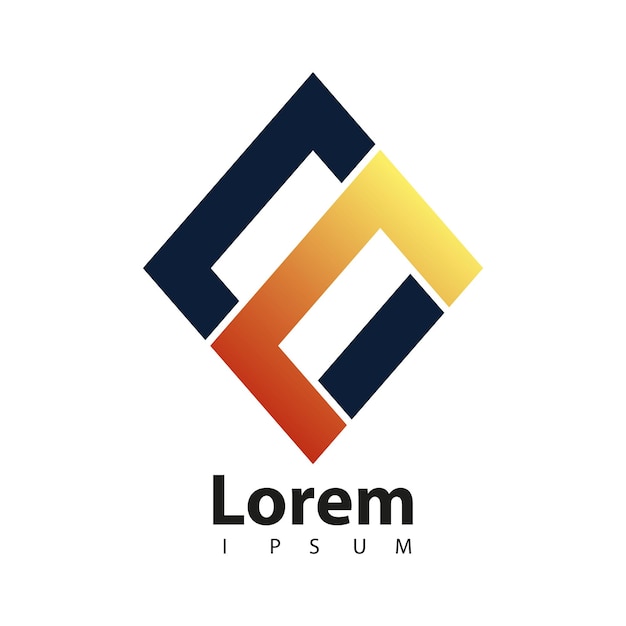 Símbolo del logotipo moderno minimalista con fondo blanco