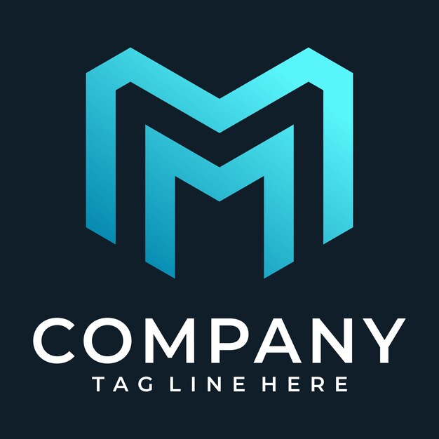 Símbolo del logotipo moderno minimalista con fondo blanco