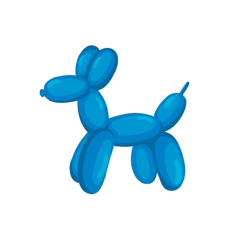 Vector símbolo del mago payaso globo perro ilustración vectorial dibujada a mano