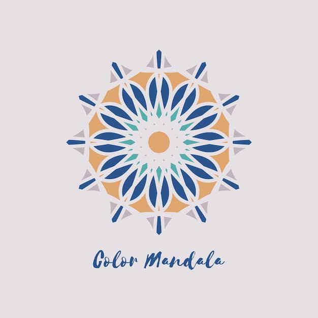Símbolo del mandala geométrico vectorial