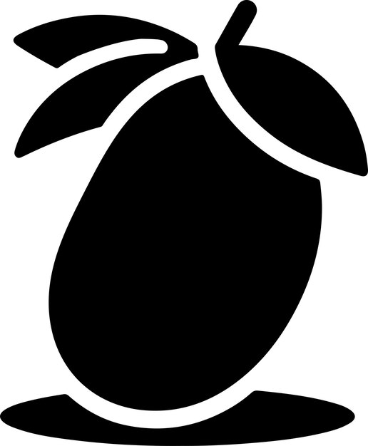 Símbolo de mango con la silueta del icono de la hoja
