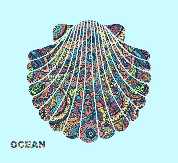El símbolo del mar Bocetos abstractos en forma de concha