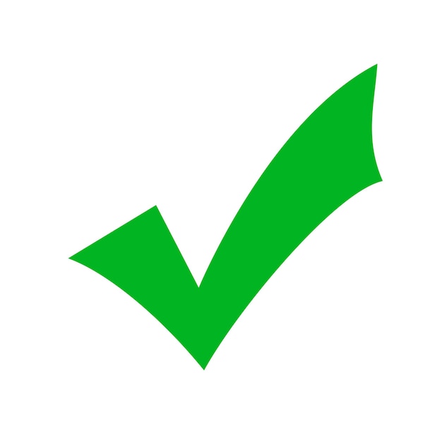 Símbolo de marca de comprobación verde