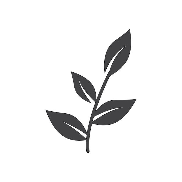 Símbolo de la marca de la hoja en estilo llenado