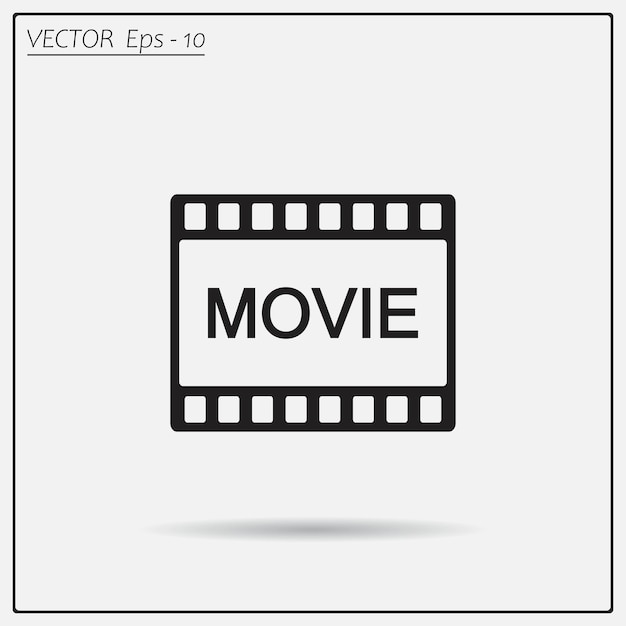 Símbolo de marco de película Ilustración vectorial en un fondo claro Eps 10
