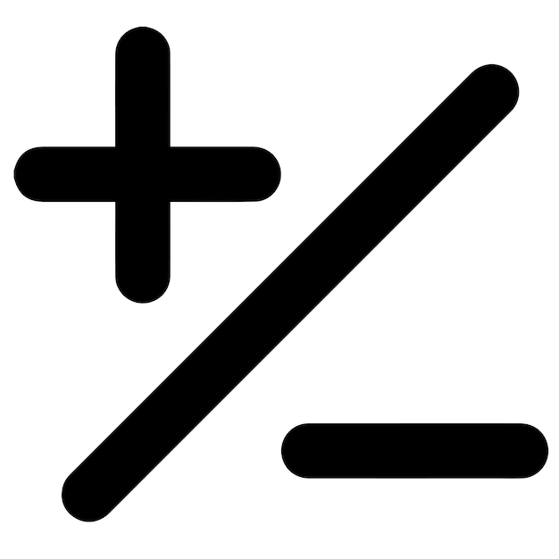 Símbolo más y menos símbolo matemático básico signo Calculadora botón icono menos icono negocio f