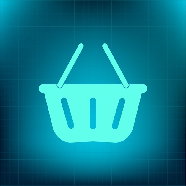 Símbolo del mercado del carrito de compras Icono vectorial