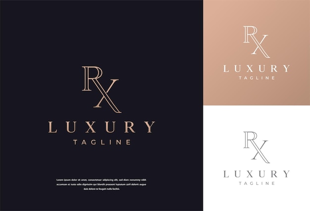 símbolo moderno del logotipo rx para médicos y medicamentos y prescripciones no terminadas