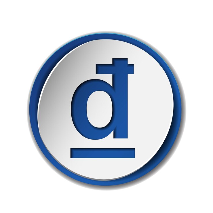 Vector símbolo de moneda dong en iconos planos de círculos de colores, aislados en blanco. unidad monetaria de signo vietnamita. concepto financiero, empresarial y de inversión. ilustración vectorial