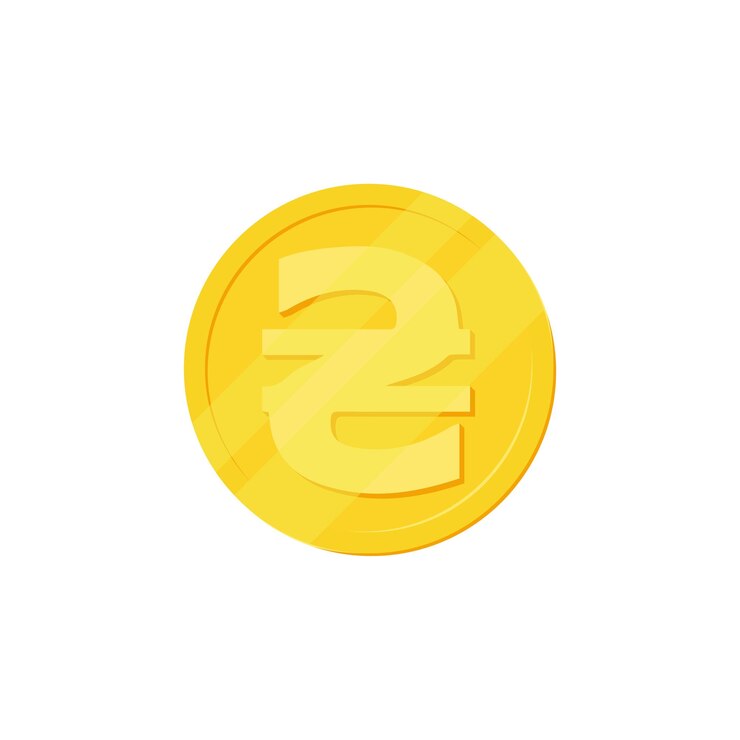 Vector símbolo de moneda hryvna dorada uah sobre fondo blanco concepto de inversión financiera intercambio de moneda ucraniana ilustración bancaria de dinero ingresos de negocios ganancias signo financiero vector de stock