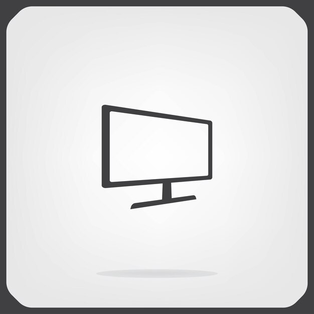 Símbolo del monitor Ilustración vectorial en fondo gris Eps 10