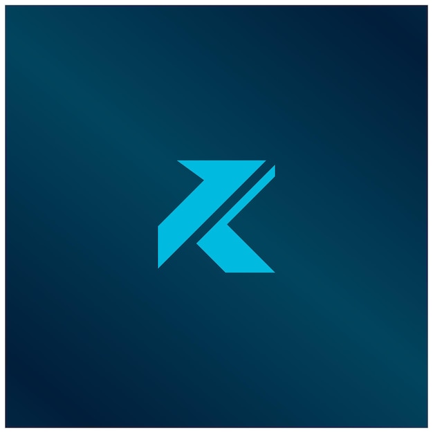 Símbolo de monograma abstracto de la plantilla vectorial de la letra K del logotipo