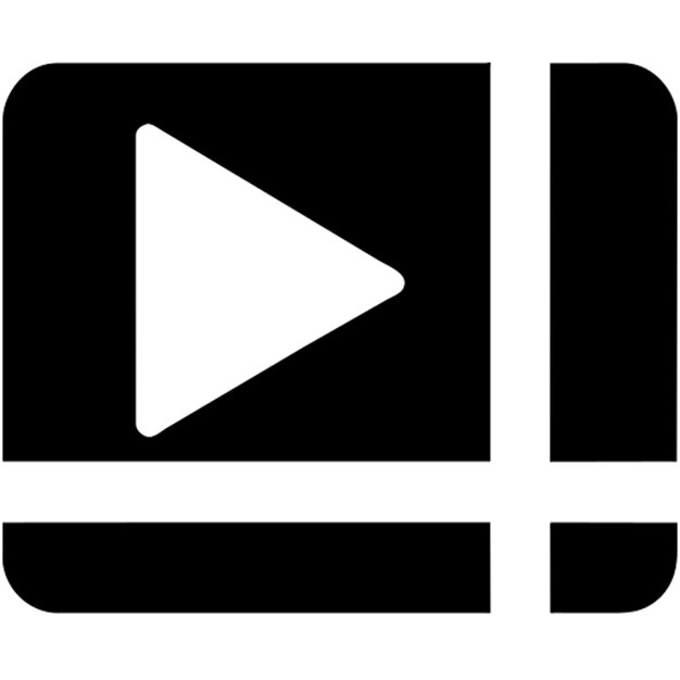 Símbolo muy simple y moderno para el contenido de YouTube logotipo en blanco y negro logotipo minimalista logotipo