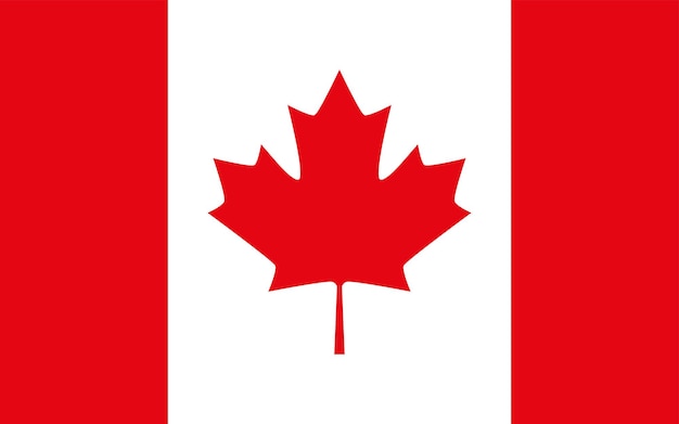 Símbolo nacional de la bandera canadiense con hoja de arce roja. Feliz dia DE CANADA