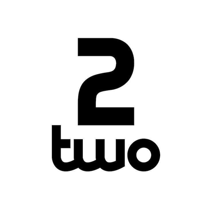 Vector símbolo negro para el número 2 en un fondo blanco icono 3