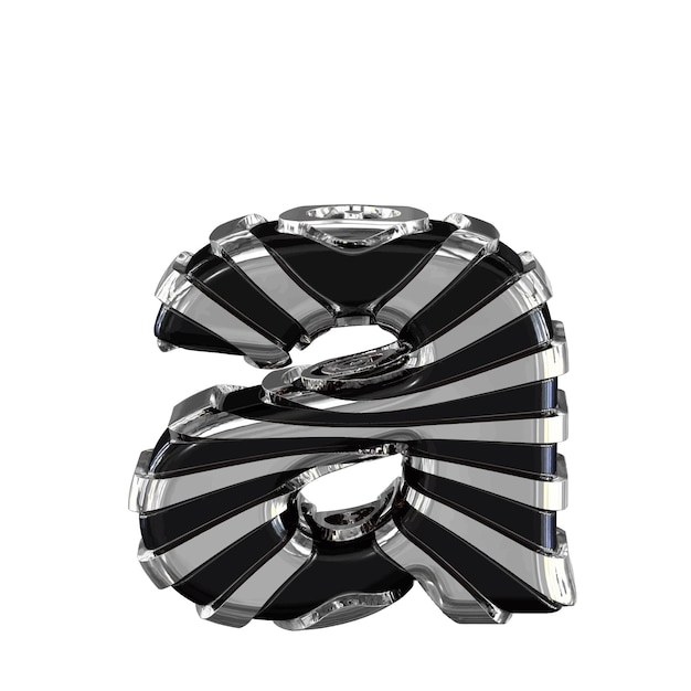 Símbolo negro con tiras plateadas letra z