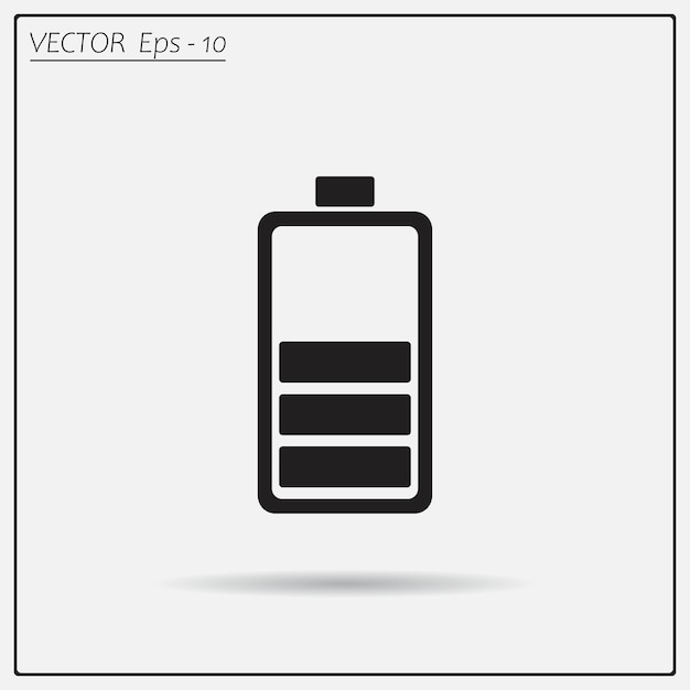 Símbolo del nivel de carga de la batería Ilustración vectorial sobre un fondo claro Eps 10
