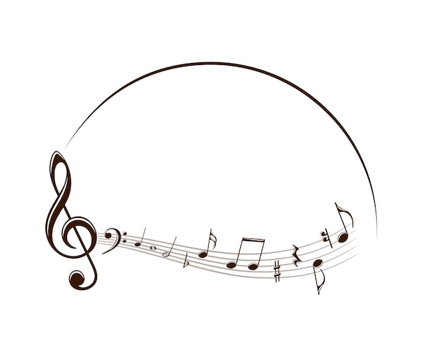 El símbolo de una nota musical estilizada