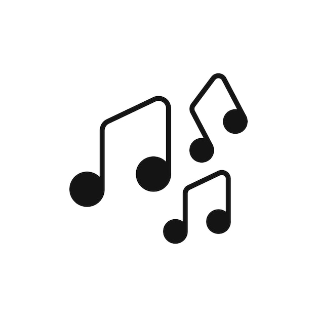 Símbolo de la nota musical en fondo blanco