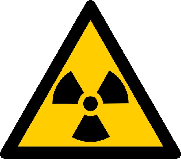Símbolo nuclear radiactivo Icono en ilustración vectorial de estilo plano