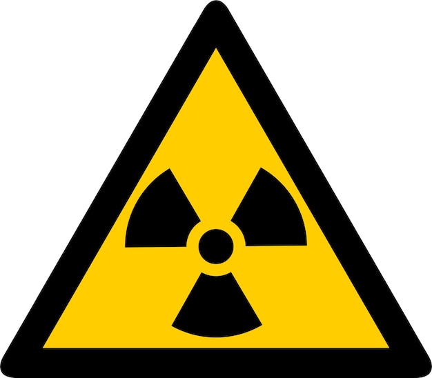 Símbolo nuclear radiactivo Icono en ilustración vectorial de estilo plano