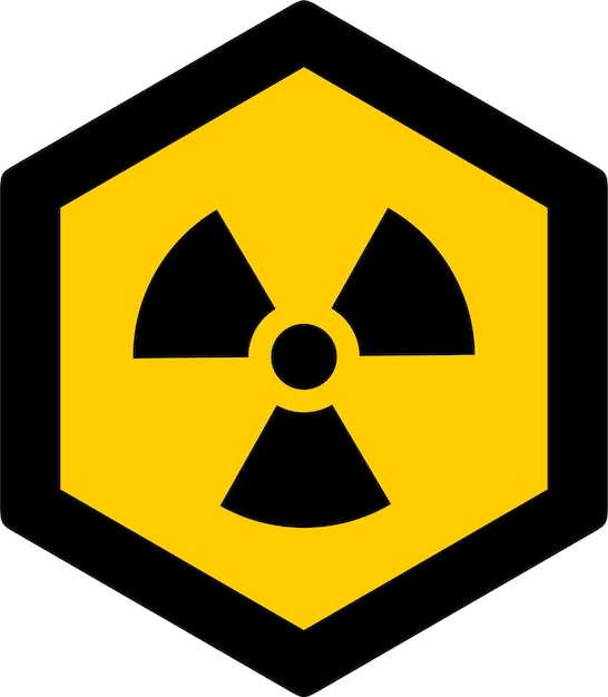 Símbolo nuclear radiactivo Icono en ilustración vectorial de estilo plano