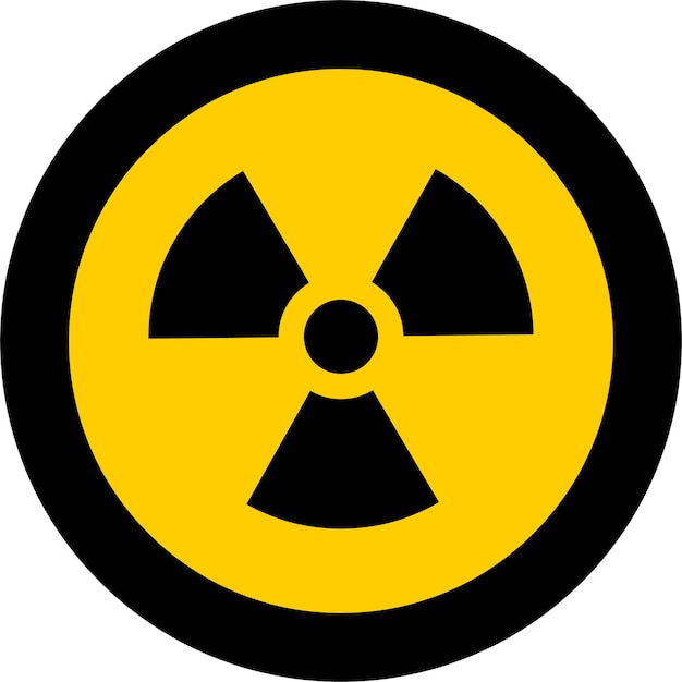 Símbolo nuclear radiactivo Icono en ilustración vectorial de estilo plano