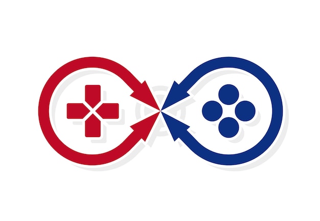 Vector símbolo o icono del joystick del logotipo del gamepad vectorial