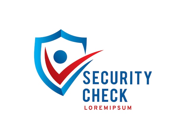 Símbolo o plantilla de icono de comprobación de seguridad