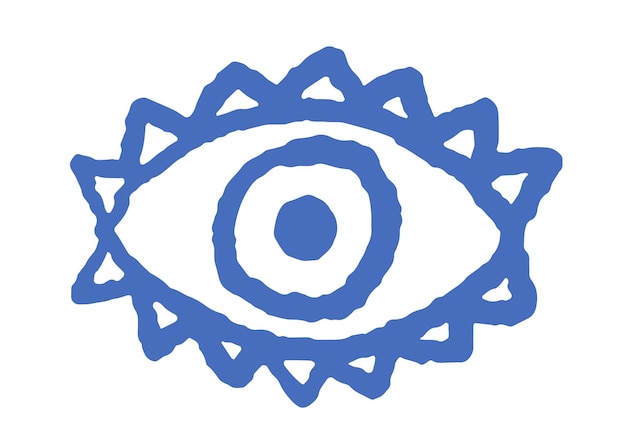 Símbolo de ojo con rayos triangulares
