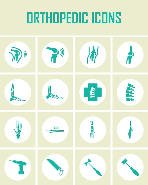 Vector símbolo ortopédico y columna vertebral