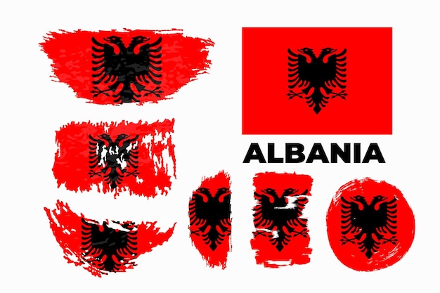 Vector símbolo de la página de la bandera de albania para el diseño de su sitio web albania