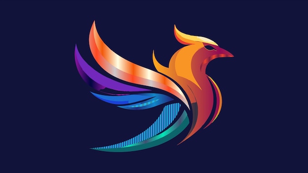 el símbolo del pájaro con los colores del arco iris