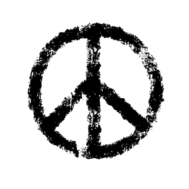 Un símbolo de paz y bondad Símbolo hippie Ilustración vectorial