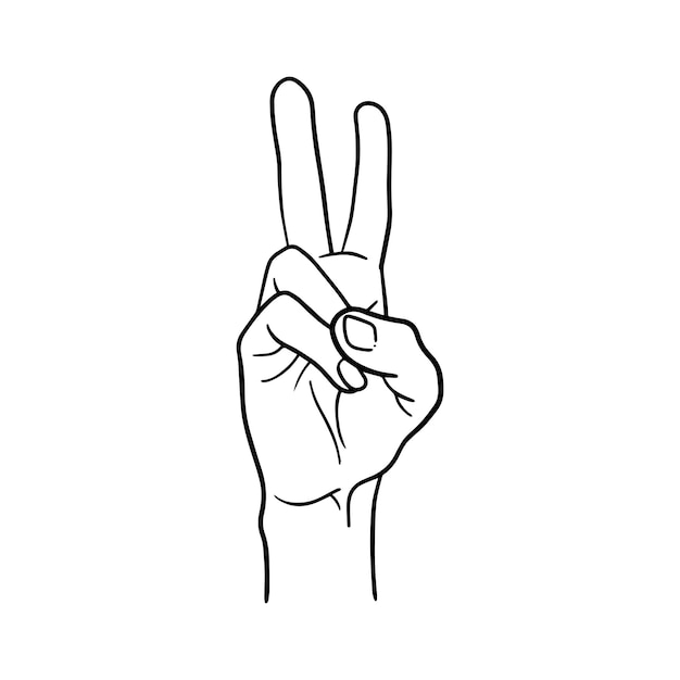 Símbolo de la paz con la ilustración de vector de manos