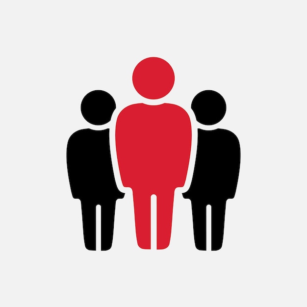Símbolo de personas Icono para infografías diseño de sitios web logotipo aplicación UI Ilustración vectorial