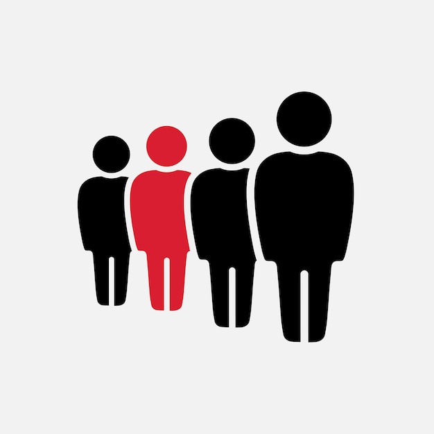Símbolo de personas Icono para infografías diseño de sitios web logotipo aplicación UI Ilustración vectorial