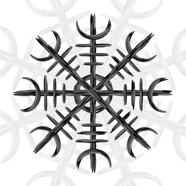Símbolo de pincel gris vikingo rúnico