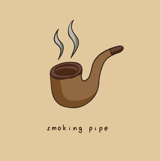 Símbolo Pipa Fumar Publicar Redes Sociales Ilustración Vector