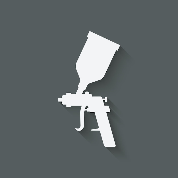 Vector símbolo de la pistola de pulverización