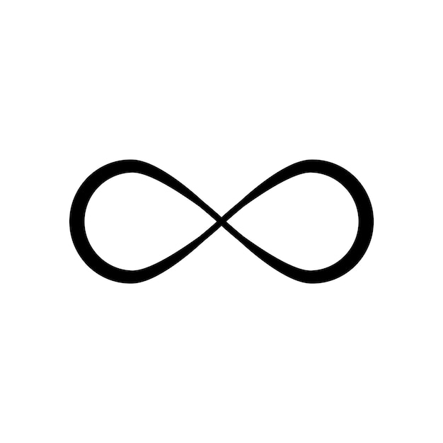 Símbolo plano de bucle infinito Ilustración vectorial aislada