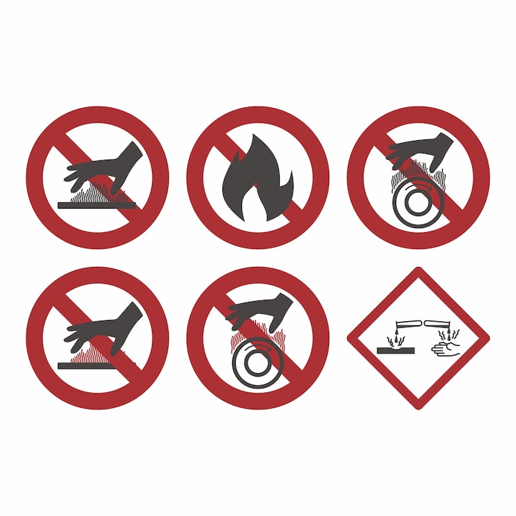 Vector símbolo plano de peligro de combustión